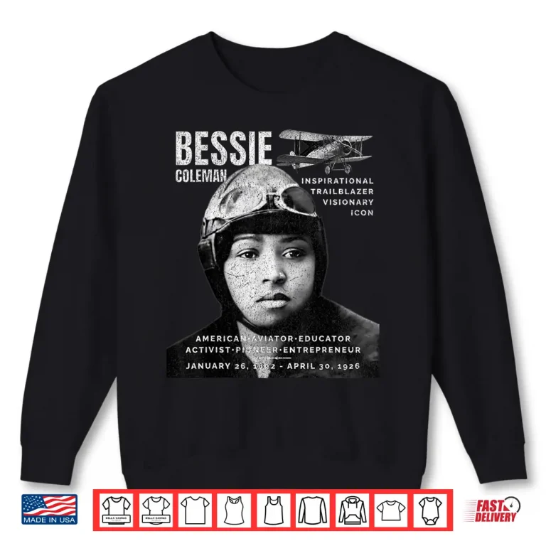 Sweatshirt Bessie Coleman Black Aviator Women History Month Juneteenth Shirt
