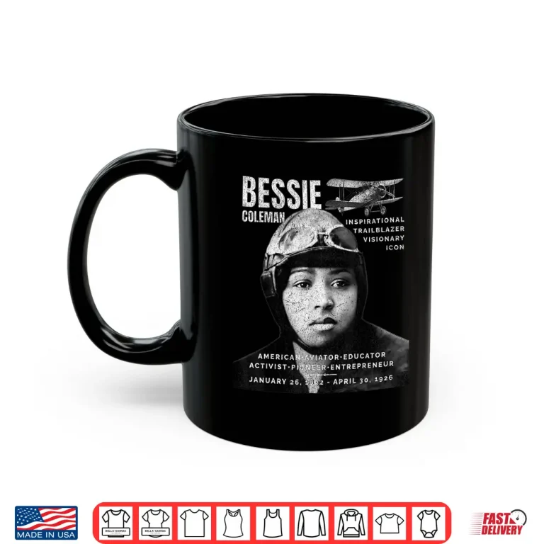 Mug Bessie Coleman Black Aviator Women History Month Juneteenth Shirt