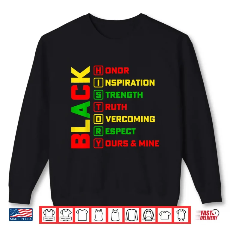 Sweatshirt Black History Month Leaders African American BHM Women Kids Shirt