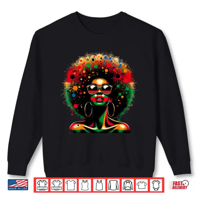 Sweatshirt Black History T Shirts for Women Dope Proud Queen Juneteenth Shirt