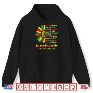 Juneteenth 1865 Sunflower Freedom African June 19Th Womens Shirt