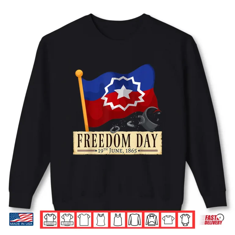 Sweatshirt Black Proud African American for Juneteenth Flag Shirt