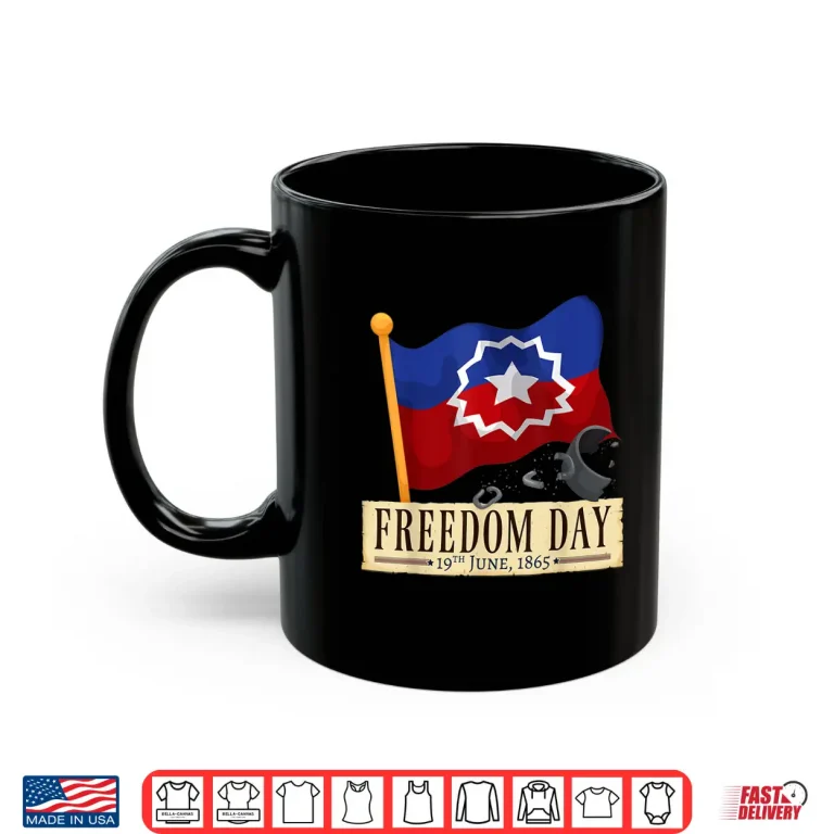 Mug Black Proud African American for Juneteenth Flag Shirt