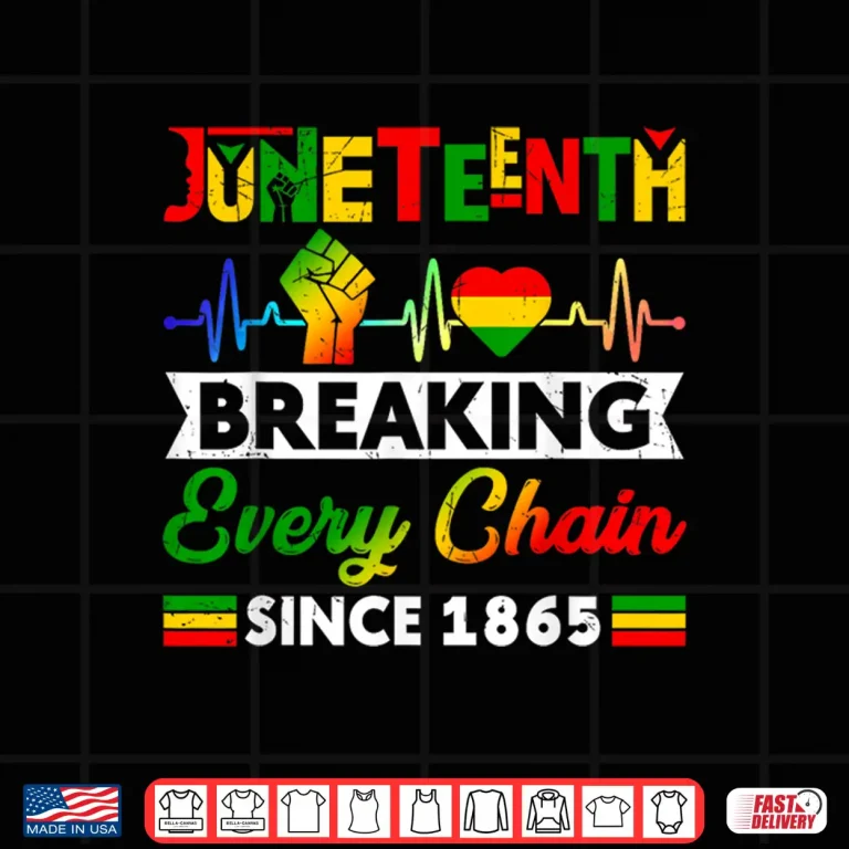 Design Breaking Every Chain Since 1865 Juneteenth Black History Shirt