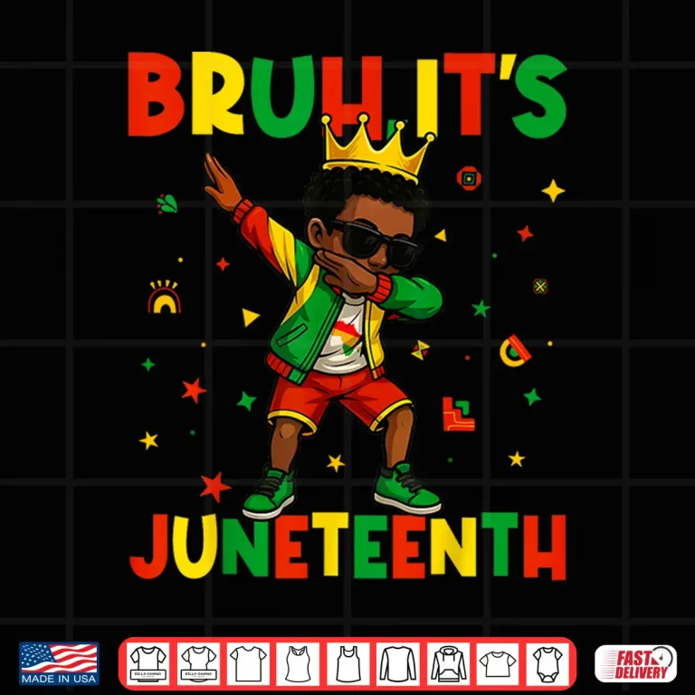 Design Bruh Its Juneteenth Dabbing Boys Celebrating Black Freedom Shirt