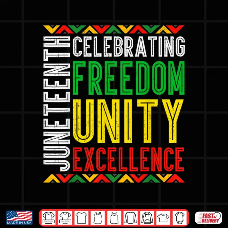 Design Celebrating Juneteenth African Freedom 1865 Men Women Kids Shirt