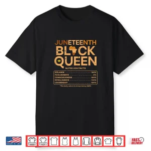 Juneteenth Black Queen Melanin Nutrition Matching Mom Mama Shirt