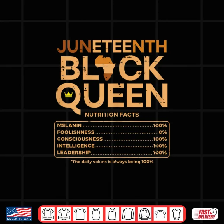 Design Juneteenth Black Queen Melanin Nutrition Matching Mom Mama Shirt