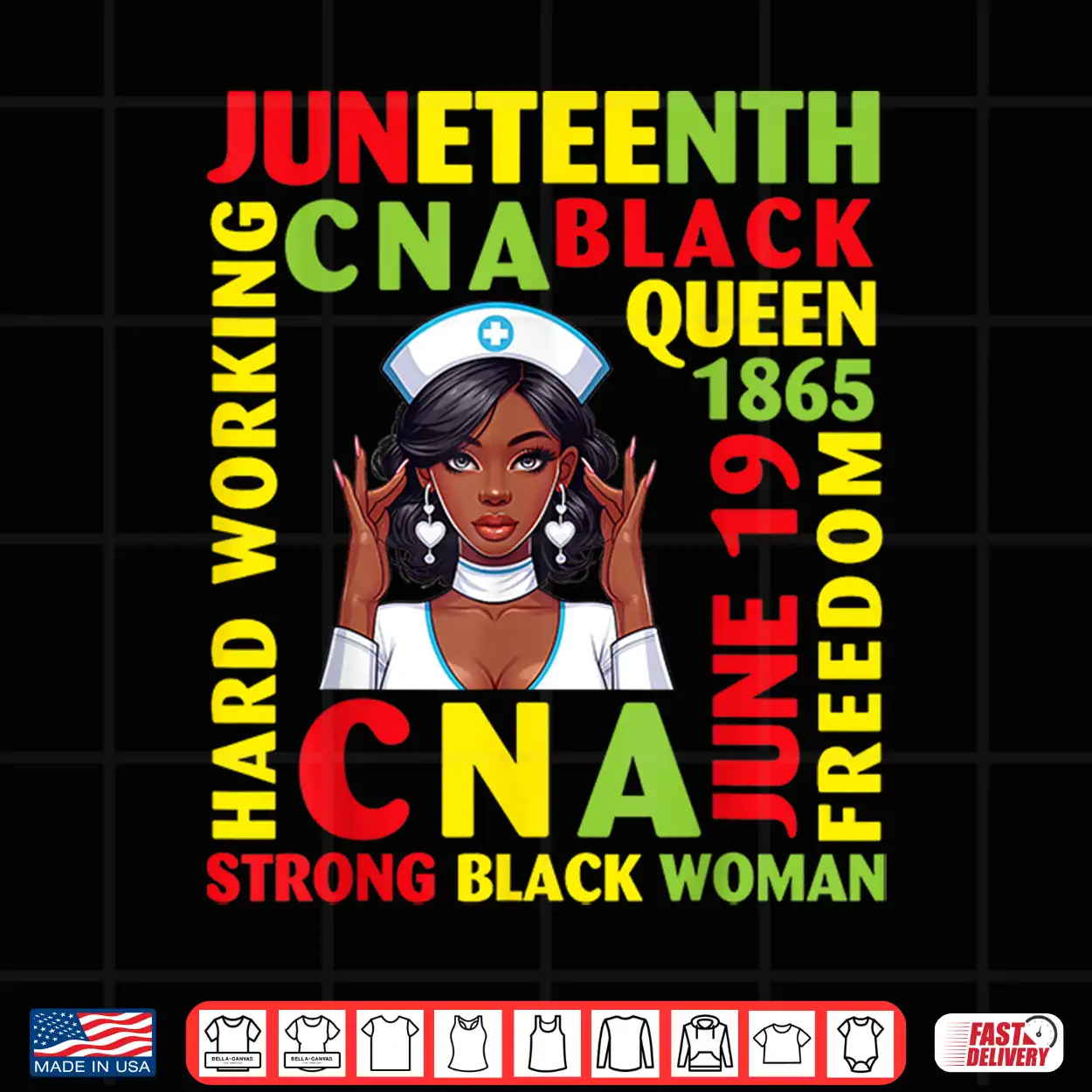 Juneteenth Hard Working Cna Black Queen Strong Black Woman Shirt Juneteenth Hard Working Cna Black Queen Strong Black Woman Shirt