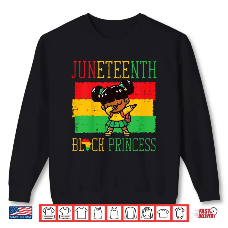 Sweatshirt Kids Juneteenth Black Princess Black African June 19th Kids Girl Shirt