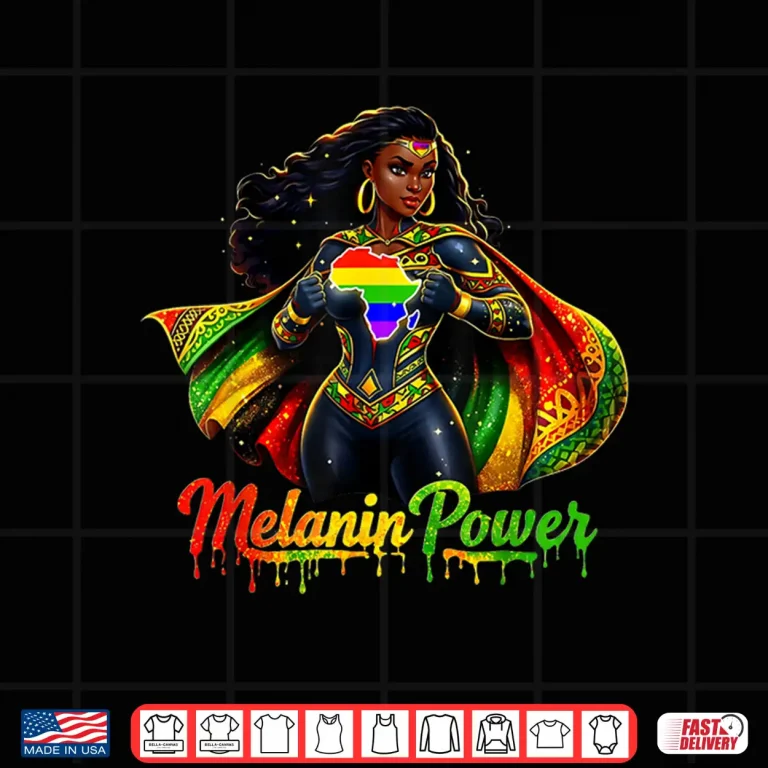 Design African Pride Strong Melanin Queen Black Woman Shirt