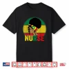 Black Woman Nurse Afro Melanin Vintage Black History Month Shirt
