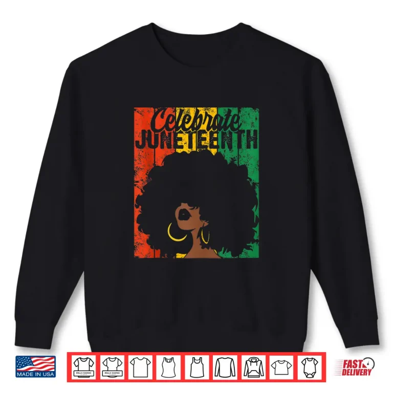 Sweatshirt Celebrate Juneteenth Retro African Colors Womens Shirt
