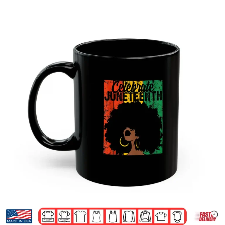 Mug Celebrate Juneteenth Retro African Colors Womens Shirt