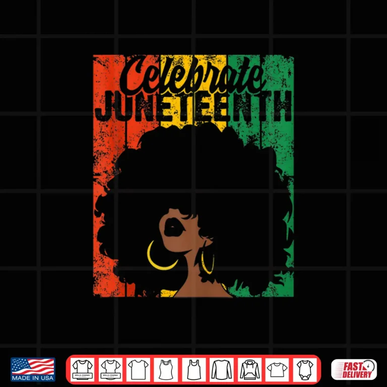 Design Celebrate Juneteenth Retro African Colors Womens Shirt