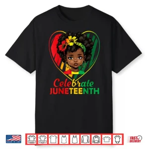 Juneteenth Celebrate Girls Kids African American Black 1865 Shirt