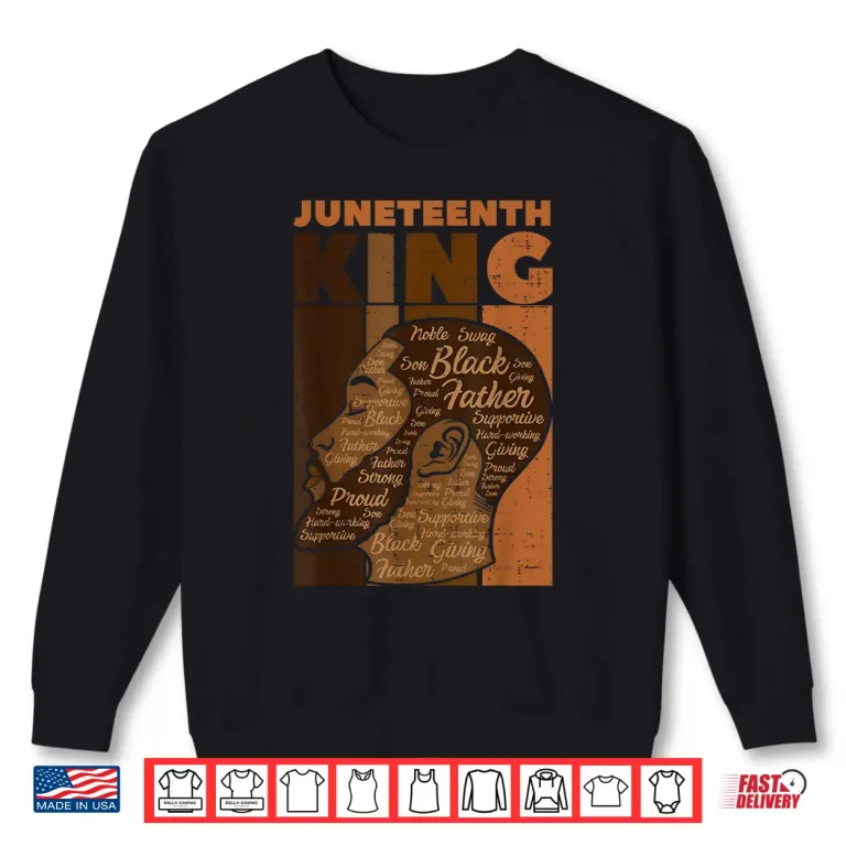 Sweatshirt Mens Juneteenth King Black Father Melanin African Dad Papa Men Shirt