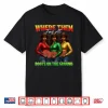 Where Them Fans At Boots On The Ground Black Cowgirl Western Shirt