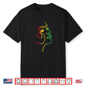 Womens Face Abstract Juneteenth Art Back History Women African Shirt