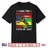 Juneteenth 1865 Black African American Flag Usa 4Th Of July Shirt
