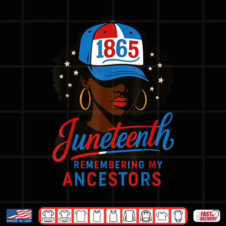 Design Juneteenth Red White Blue Remembering My Ancestors Women Shirt