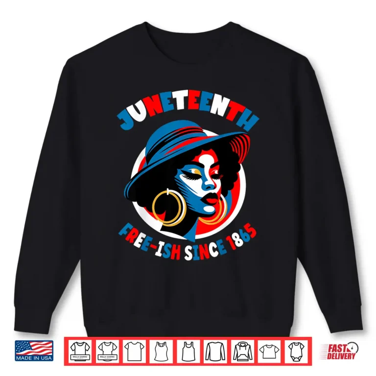 Sweatshirt Juneteenth Women Black Freedom Day 1865 Red White Blue Shirt