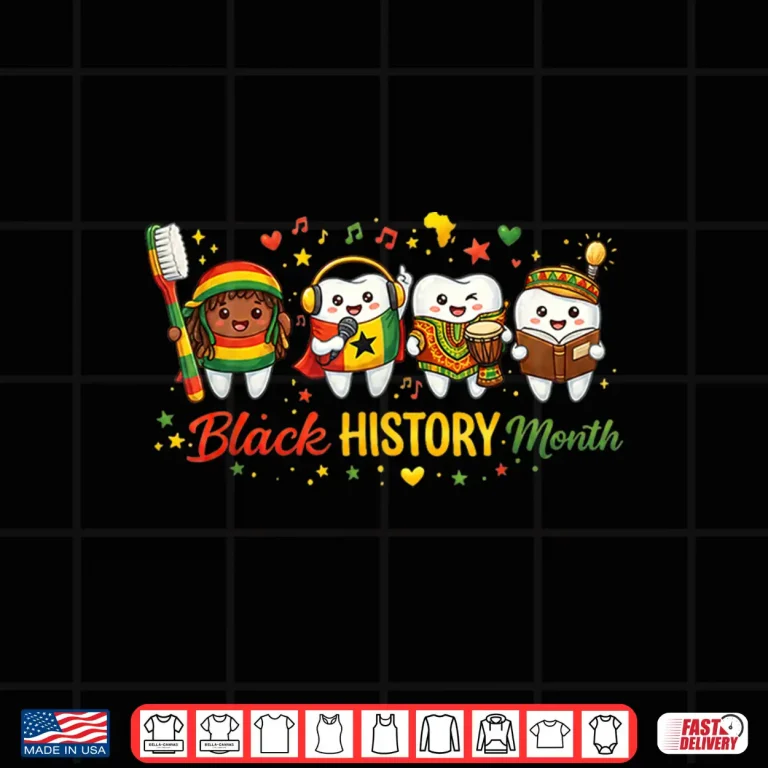 Design Melanin Dentist Juneteenth Dental Funny Black History Month Shirt