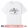 San Francisco Cat Golden Gate Bridge Minimal Line Art Design Shirt