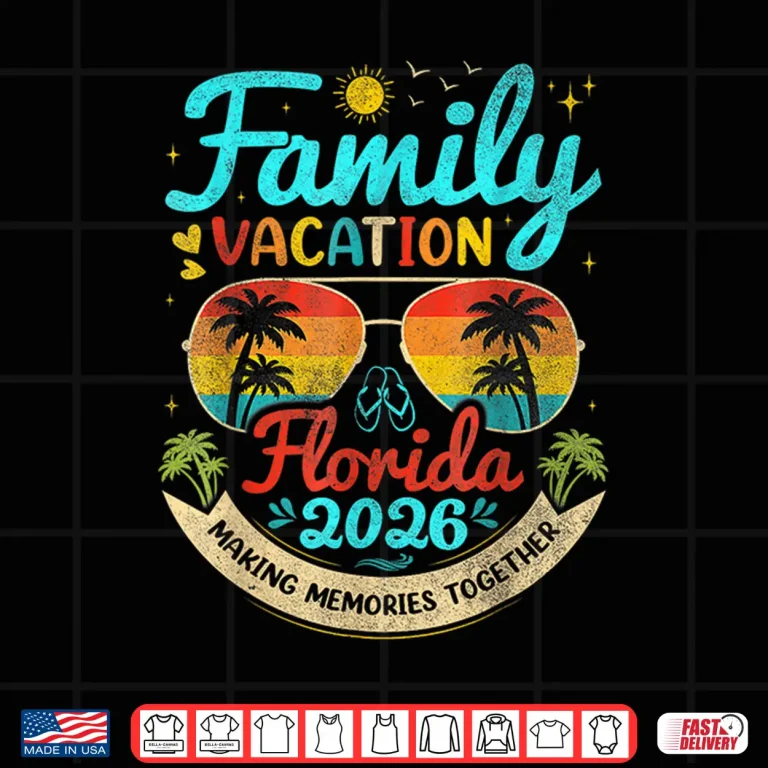 Design Vintage Family Vacation Florida 2026 Florida Group Shirt