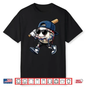 Baseball Drip For Boys Ice Cream Drip Funny Baseball Player Shirt