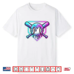 Dripping Baseball Drip Boys Ice Cream Drip Youth Boys Kids Shirt