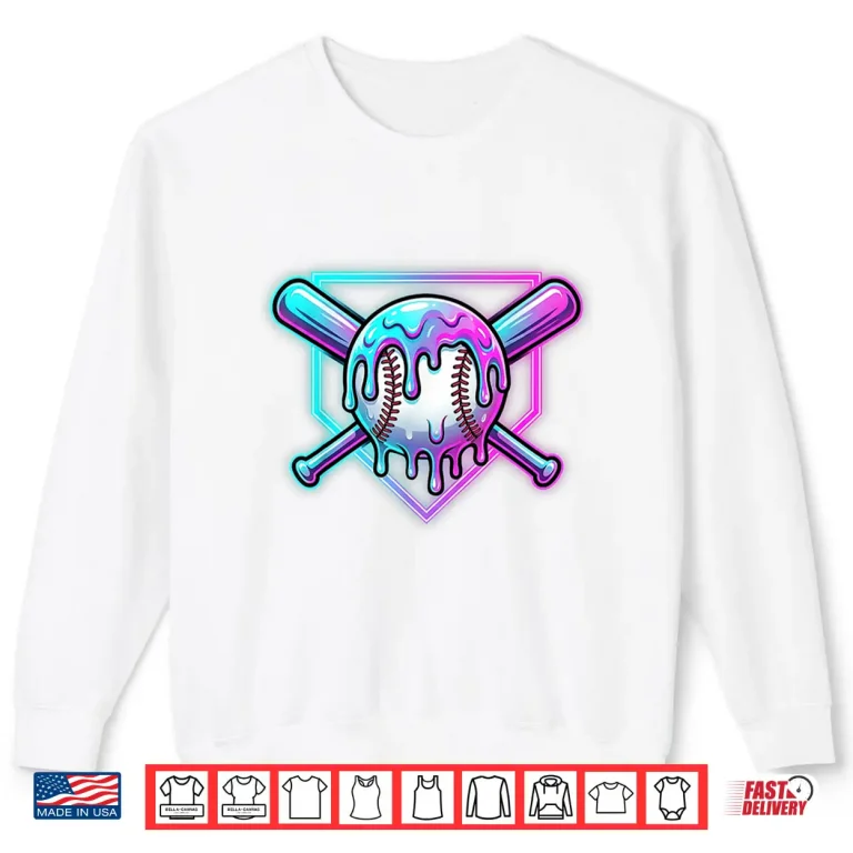 Sweatshirt Dripping Baseball Drip Boys Ice Cream Drip Youth Boys Kids Shirt