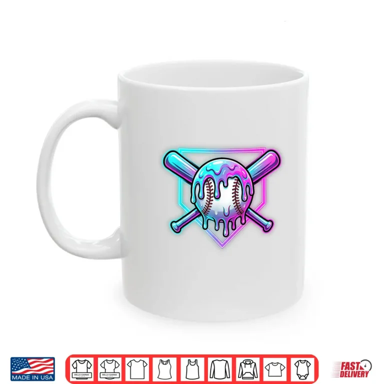 Mug Dripping Baseball Drip Boys Ice Cream Drip Youth Boys Kids Shirt