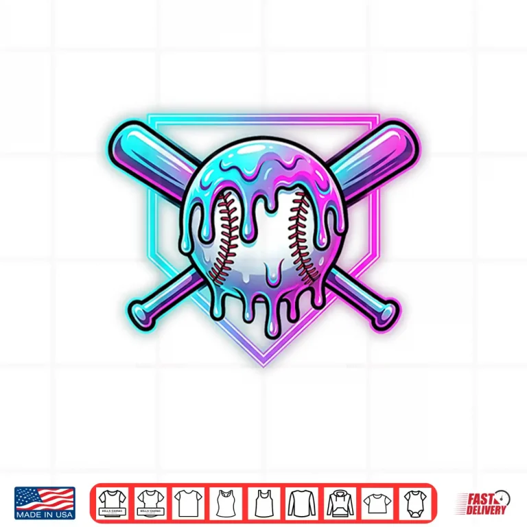 Design Dripping Baseball Drip Boys Ice Cream Drip Youth Boys Kids Shirt