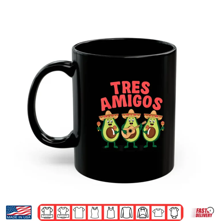 Mug Tres Amigos Avocados Guac Cinco De Mayo Fiesta Mexican Kids Shirt
