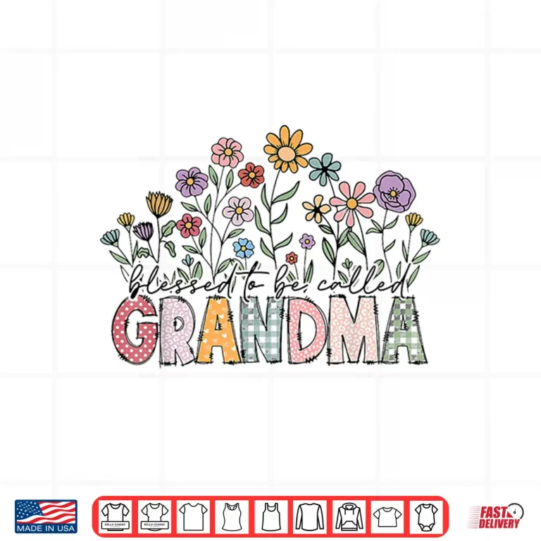 Design Blessed To Be Called Grandma Floral Mothers Day Shirt
