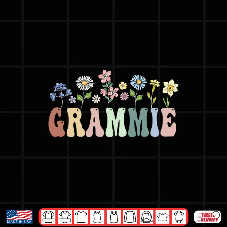 Design Grammie Gifts Women Wildflower Floral Design Grammie Shirt