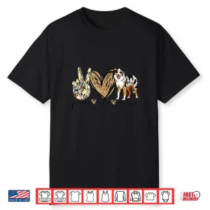 Peace Love Aussie Funny Aussie Mom Dog Mom Mother’S Day Gift Shirt