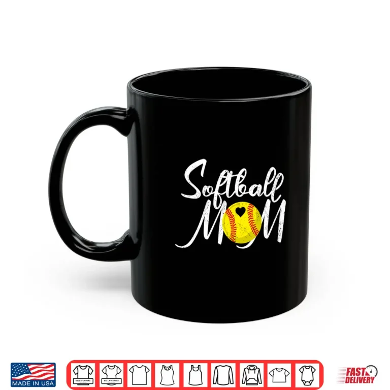 Mug Softball Mom Women Mama Mothers Day Shirt
