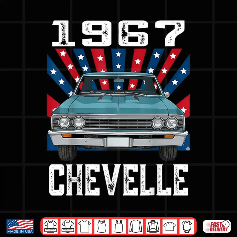 Design 67 1967 Chevelle American Flag Muscle Car Shirt