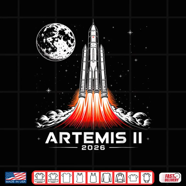 Design Artemis II Rocket Launch Space Exploration Back to the Moon Shirt