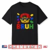 Bruh Building Blocks Bricks Boy Funny Smile Face Boys Kids Shirt