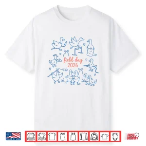 Retro Field Day Geese 2026 School Game Day Teachers Students Shirt