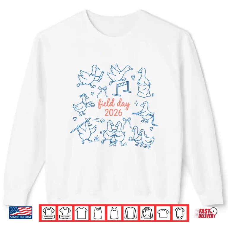 Sweatshirt Retro Field Day Geese 2026 School Game Day Teachers Students Shirt