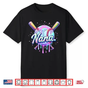 Baseball Drip Nana Cute Tie Dye Baseball Women Mother’S Day Shirt