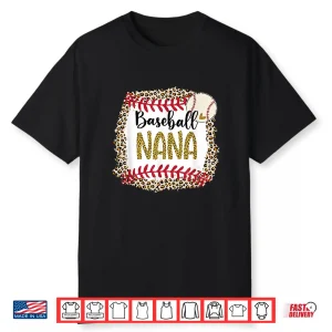 Baseball Nana Leopard Baseball Nana For Mother’S Day Shirt