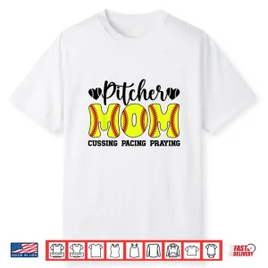 Funny Softball Pitcher Mom Of A Softball Pitcher Mama Shirt