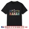 Mamaw Gifts Women Wildflower Floral Design Mamaw Shirt