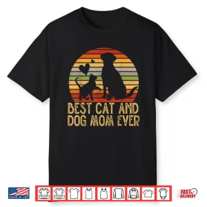 Retro Cat Dog Mom Cat Mama Furmama Puppy Kitty Mother’S Day Shirt