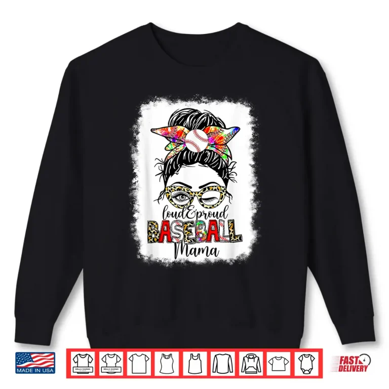 Sweatshirt Women Tee Teeball Mom Leopard Funny Ball Mom Mothers Day Shirt